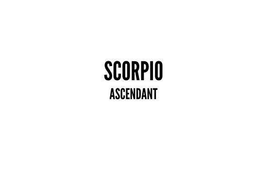 Scorpio ascendant